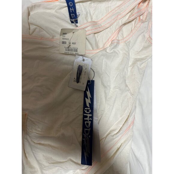 OHDD Asymmetrical One Shoulder Top Off White Metal Buckle Y2K Italy 28 S - Picture 5 of 7